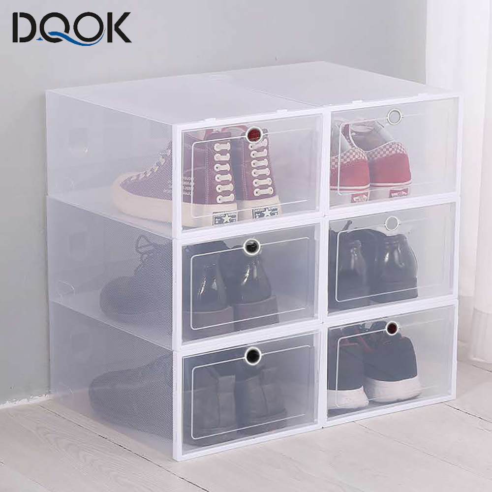 Shoe Box Display - 6 Pack Transparent Shoe Box Shoes