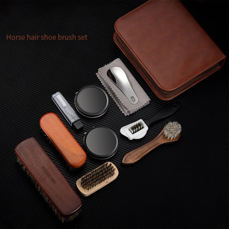 HorseHair Shoe Brush Set Leath - Sneaker Leather Care recension och pris