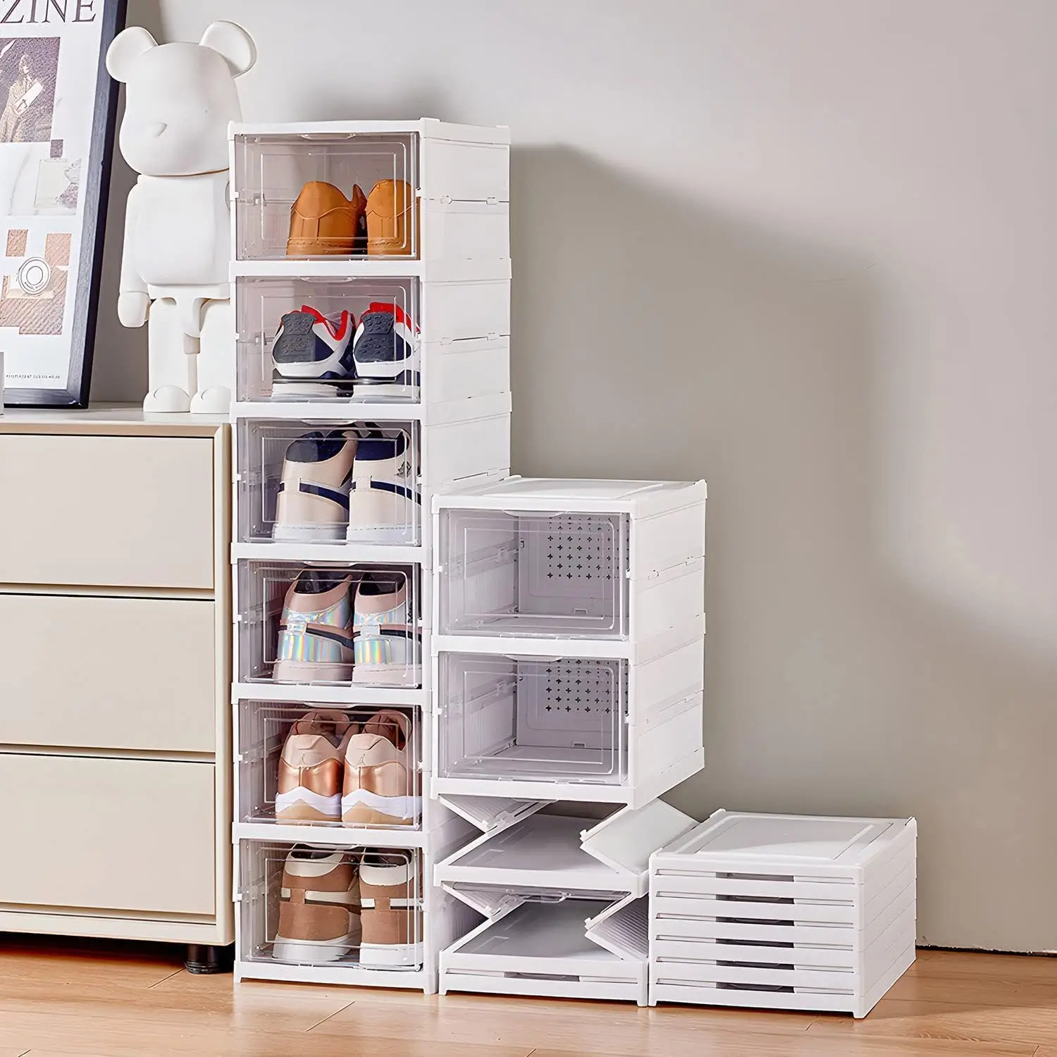 3/6 Layers Foldable Shoes Stor - Shoe Box Display recension och pris