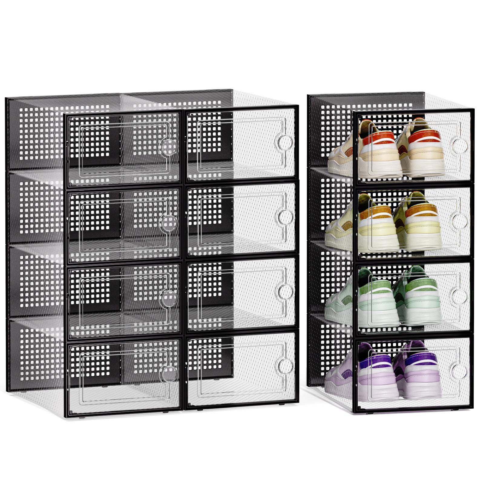 12/24 Pcs Thick Clear Shoe Box - Shoe Box Display recension och pris