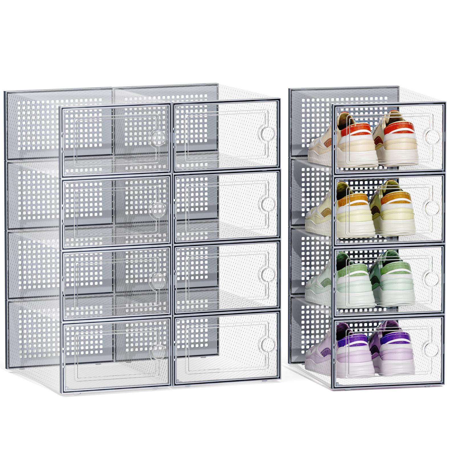 12/24 Pcs Thick Clear Shoe Box - Shoe Box Display recension och pris