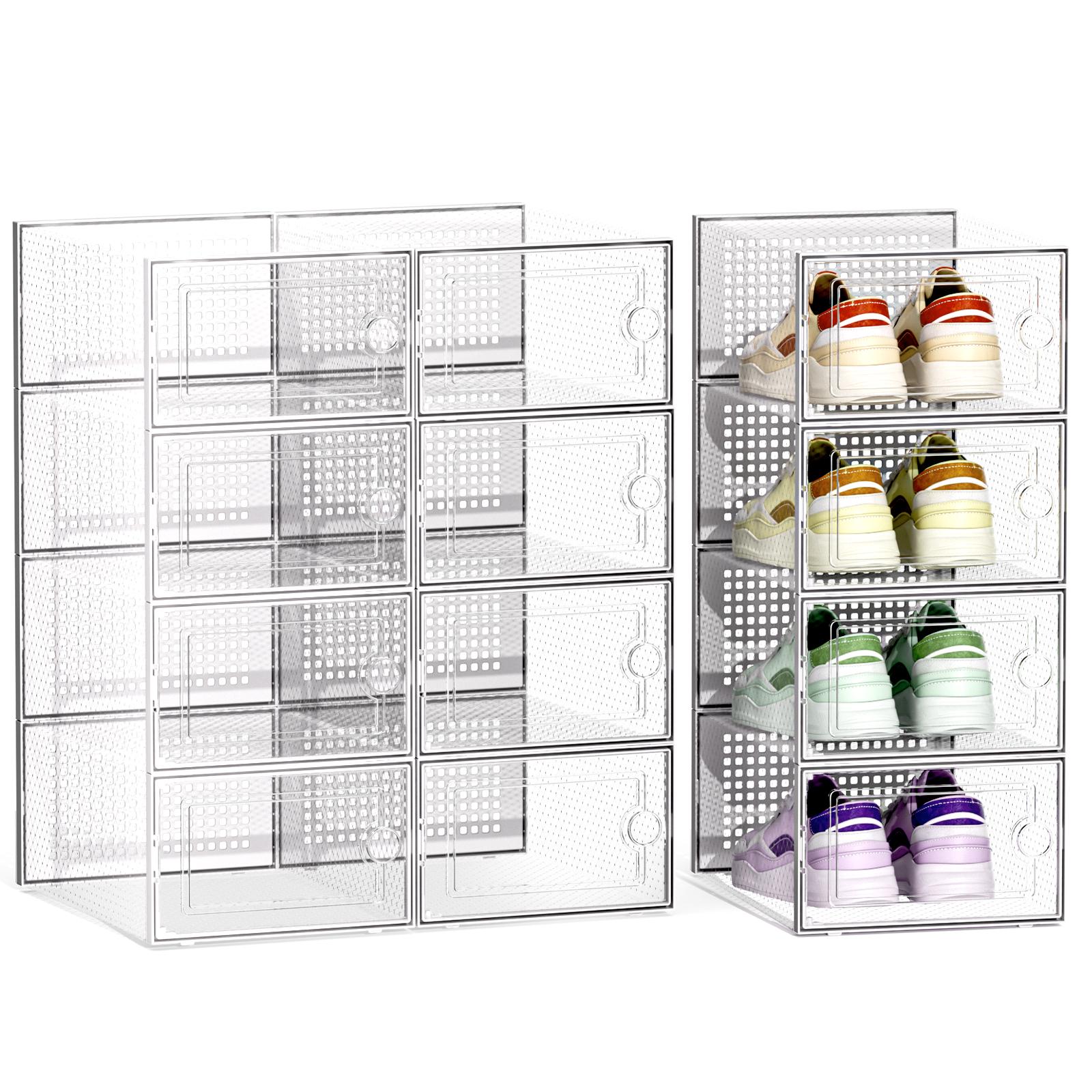 12/24 Pcs Thick Clear Shoe Box - Shoe Box Display recension och pris