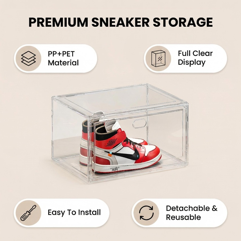 Thickened Transparent Storage  - Shoe Box Display recension och pris