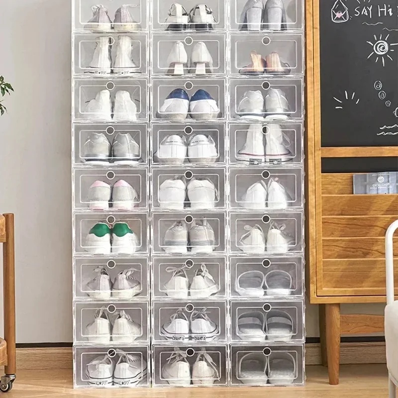 6pcs Transparent Shoe Boxes St - Shoe Box Display recension och pris