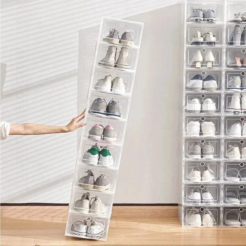 6pcs Transparent Shoe Boxes St - Shoe Box Display recension och pris